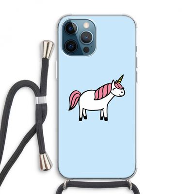 Eenhoorn: iPhone 12 Pro Max Transparant Hoesje met koord
