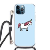 Eenhoorn: iPhone 12 Pro Max Transparant Hoesje met koord