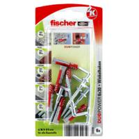 Fischer DUOPOWER 6 x 30 6 stuk(s) Schroef- & muurplugset 30 mm