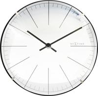 NeXtime ne-3506wi wandklok big stripe ø20 glas wit NeXtime ne-3506wi wandklok big stripe ø20 glas wit