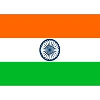 10x Vlag India stickers 10 cm