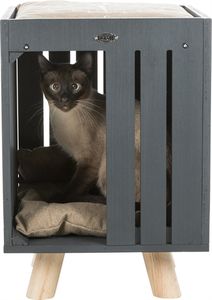 TRIXIE BE NORDIC KATTENHUIS ALVA ANTRACIET / ZAND 36X36X51 CM