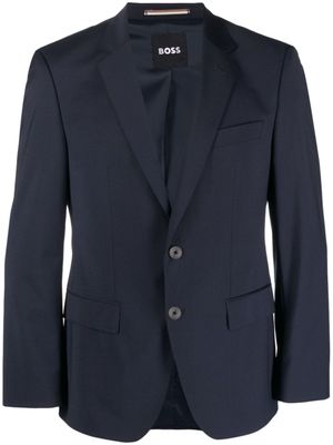 BOSS blazer à boutonnage simple - Bleu