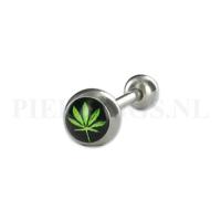 Tongpiercing logo Wietblad