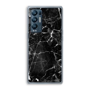 Zwart Marmer 2: Oppo Find X3 Neo Transparant Hoesje