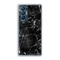 Zwart Marmer 2: Oppo Find X3 Neo Transparant Hoesje