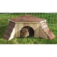 KERBL Natuurhuis met oprit voor knaagdieren - 37x37x16cm