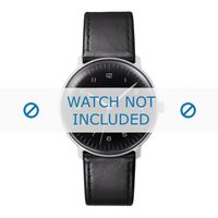 Junghans horlogeband 027/3400.00 Leder Zwart 20mm + standaard stiksel