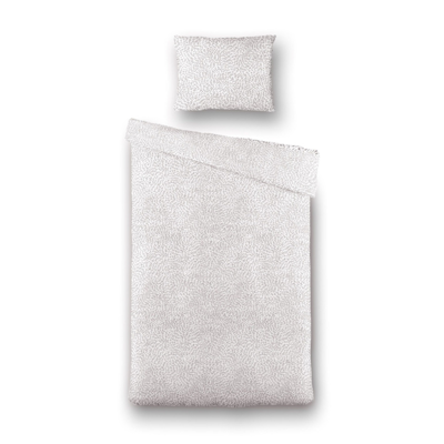 Dekbedovertrek Devotion Wit Eenpersoons (140x200 Cm) Wit Polyesterkatoen Patroon Fresh And Co - Overtrek - 140x200 Cm (Eenpersoons) - Fresh And - Dekbed-Discounter.nl