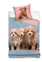 Dreamee Dekbedovertrek 3 Puppy&apos;s 140 x 200 cm - thumbnail