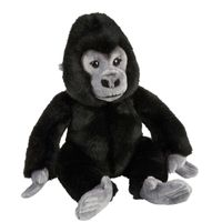 Pluche zwarte gorilla aap/apen knuffel 28 cm speelgoed