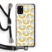 Regenboog: Samsung Galaxy A31 Transparant Hoesje met koord