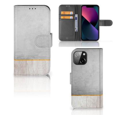 iPhone 13 Mini | Book Style Case | Wood Concrete