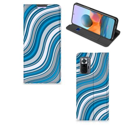 Xiaomi Redmi Note 10 Pro | Hoesje met Magneet | Waves Blue