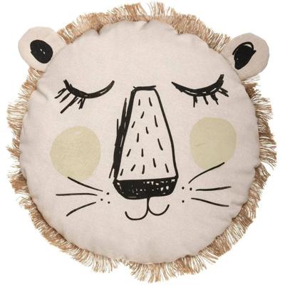 Atmosphera Dieren sierkussen kinderkamer - leeuw - 38 cm