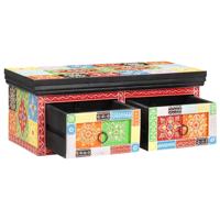 TV-meubel met lade Multikleur 60 x 30 x 24 cm Massief mangohout