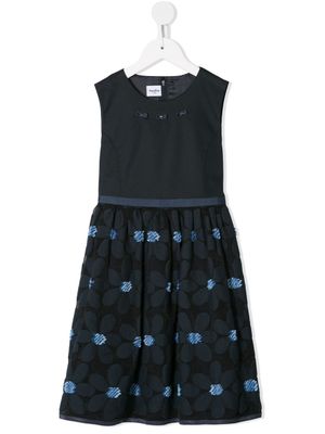 familiar robe sans manches à fleurs - Bleu