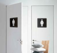 Deursticker wc pictogram