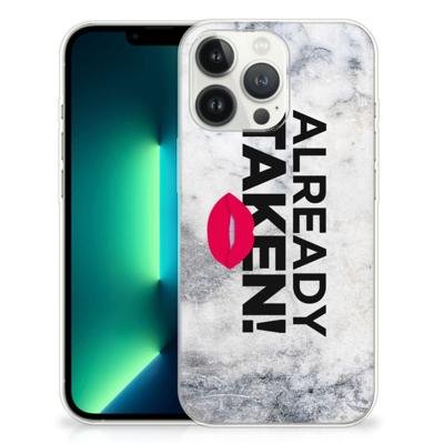 iPhone 13 Pro Max | Siliconen hoesje | met naam Already Taken White