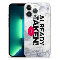 iPhone 13 Pro Max | Siliconen hoesje | met naam Already Taken White