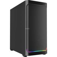Sharkoon ak4 rgb strip midi tower behuizing (zwart | 2x usb-a | 1x usb-c | rgb)