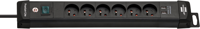 Brennenstuhl Premium-Line stekkerdoos met USB | 6-voudig | Zwart | 3m H05VV-F 3G1,5 | FR/BE - 1951164602
