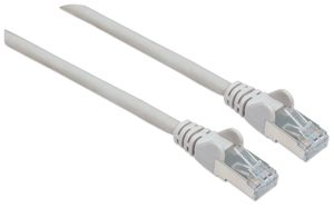 Intellinet 739788 RJ45 Netwerkkabel, patchkabel CAT 6 S/FTP 0.25 m Grijs Folie afscherming, Afscherming gevlochten, Halogeenvrij 1 stuk(s)