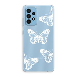 White butterfly: Samsung Galaxy A52 Transparant Hoesje