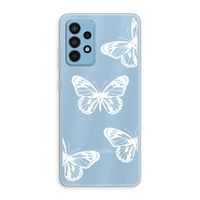 White butterfly: Samsung Galaxy A52 Transparant Hoesje