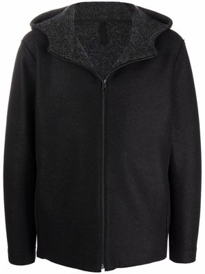 Harris Wharf London manteau zippé à capuche - Noir