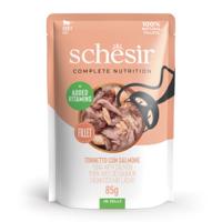 Schesir tonijn met zalm (jelly) natvoer kat (zakjes) 2 dozen (24 x 85 g)