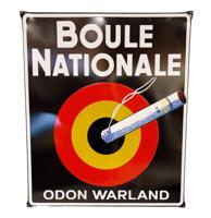 Boule National Odon Warland Emaille Bord - 65 x 55cm
