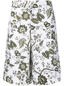 ERDEM short à fleurs imprimées - Blanc