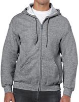 Gildan G18600 Heavy Blend™ Adult Full Zip Hooded Sweatshirt - Graphite Heather - 3XL - thumbnail