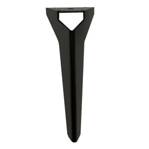 Stalen meubelpoot zwart design 7,5 bij 9 cm en hoogte 17 cm