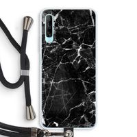 Zwart Marmer 2: Huawei P Smart Pro Transparant Hoesje met koord
