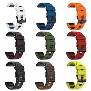 Horlogeband voor Garmin Fenix 7 7X 6 6X Pro Forerunner 955 945 935 Instinct 2X Solar Epix Approach S62 S60 Marq Descent G1 Quatix Siliconen Vervanging Band 26mm 22mm Snelle pasvorm Sportband Lightinthebox