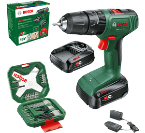 Bosch Groen EasyImpact 18V-40 | Accuklopboorschroevendraaier | 2 x 2.0 Ah accu + snellader + accessoires - 06039D8109