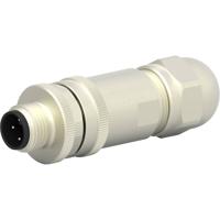 TE Connectivity T4111011041-000 Sensor/actuator connector, niet geassembleerd M12 Aantal polen: 4 Stekker, recht 1 stuk(s)