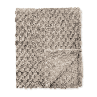 Bedsprei Fluffy Dots - Taupe - 130x160cm Van Byrklund Microvezel - Dekbed-Discounter.nl