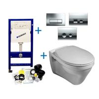 Geberit Up100 Toiletset 38 Gustavsberg Saval Met Bril En Drukplaat