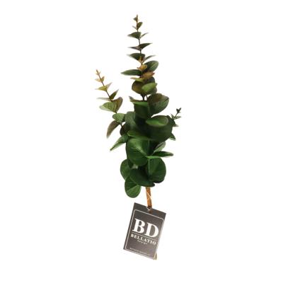 Kunstbloem/kunsttak Eucalyptus Bella - 38 cm - groen - kunst zijdebloemen