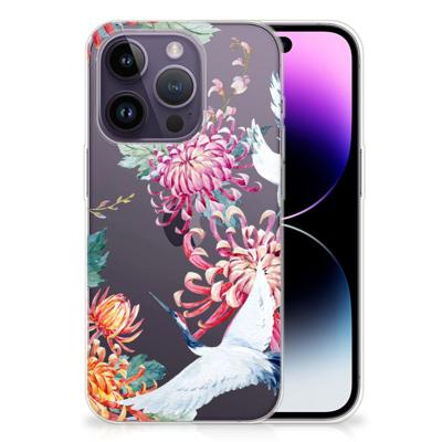 Apple iPhone 14 Pro | TPU Hoesje | Bird Flowers