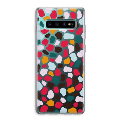 Colored Giraffe: Samsung Galaxy S10 Plus Transparant Hoesje