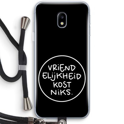 Vriendelijkheid: Samsung Galaxy J3 (2017) Transparant Hoesje met koord