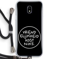 Vriendelijkheid: Samsung Galaxy J3 (2017) Transparant Hoesje met koord