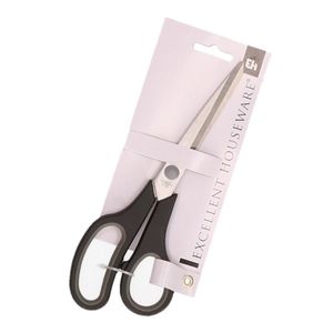 RVS huishoud schaar zwart/grijs 21,5 cm   -