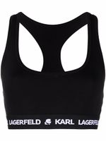 Karl Lagerfeld soutien-gorge à bande logo - Noir