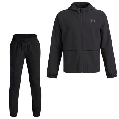 Under Armour Unstoppable Woven Trainingspak Full-Zip Kids Zwart