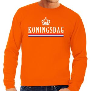 Oranje Koningsdag sweater voor heren